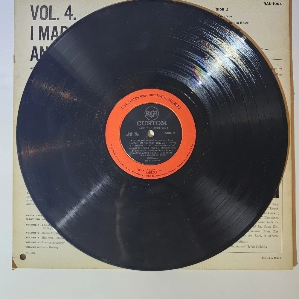 1957 Vintage Vinyl: Hill Bowen's 'I Married An Angel' - Classic Orchestra Record - Picture 3 of 4